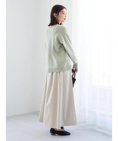 Green　Parks（グリーンパークス）の「Z ハーフミラノリブニットプルオーバー（ニット/セーター・レディース・ネイビー/オフホワイト/ミント/ラベンダー・FREE）」の13枚目の写真