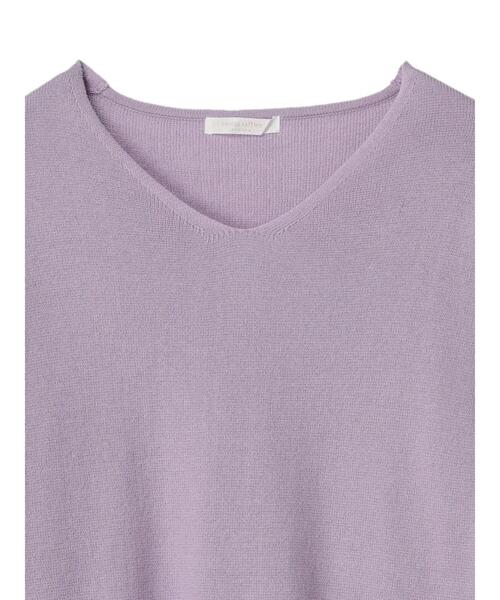 Green　Parks（グリーンパークス）の「Z ハーフミラノリブニットプルオーバー（ニット/セーター・レディース・ネイビー/オフホワイト/ミント/ラベンダー・FREE）」の18枚目の写真