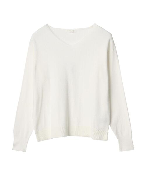 Green　Parks（グリーンパークス）の「Z ハーフミラノリブニットプルオーバー（ニット/セーター・レディース・ネイビー/オフホワイト/ミント/ラベンダー・FREE）」の2枚目の写真