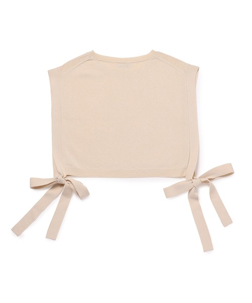 ROPE' PICNIC（ロペピクニック）の「サイドリボンレイヤードベスト（ベスト・レディース・スミクロ/キナリ・FREE）」の3枚目の写真