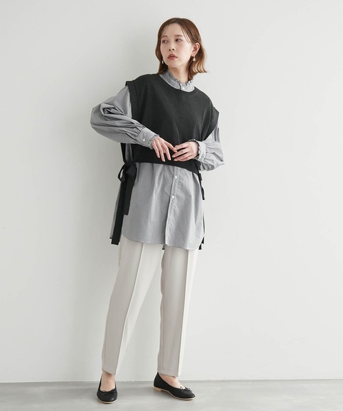 ROPE' PICNIC（ロペピクニック）の「サイドリボンレイヤードベスト（ベスト・レディース・スミクロ/キナリ・FREE）」の20枚目の写真