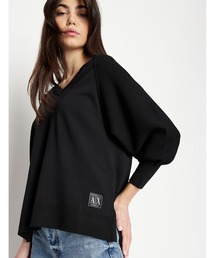 ARMANI EXCHANGE | 【A|X アルマーニ エクスチェンジ】A|Xロゴパッチ　Vネックニットプルオーバー（リサイクルレーヨン×ナイロン）(ニット/セーター)
