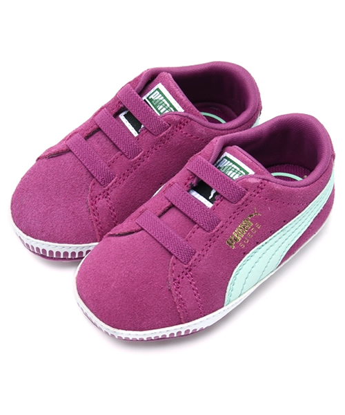 PUMA（プーマ）の「スウェードクリブ (KIDS)（スニーカー・キッズ・ピンク/ブラック・11cm/12cm）」の2枚目の写真