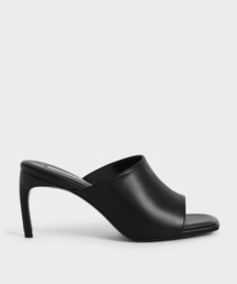 オープントゥ カバードミュール / Open Toe Curved Heel Mules