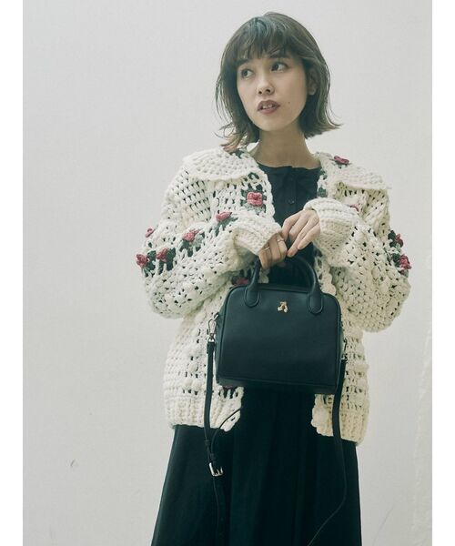 merry jenny（メリージェニー）の「bear刺繍ショルダーbag（ショルダーバッグ・レディース・アイボリー/ブラック/ブルー・FREE）」の21枚目の写真