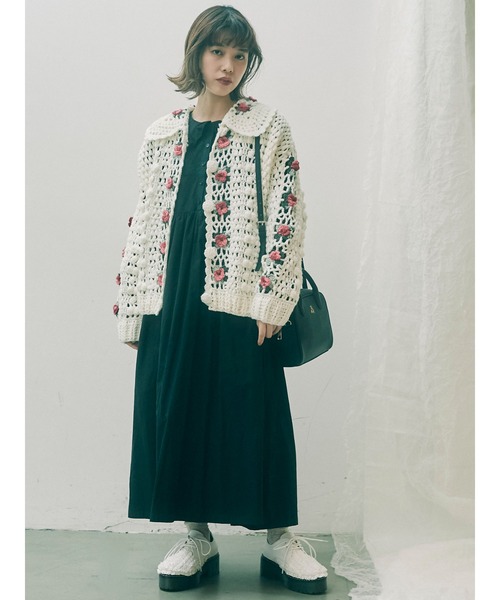 merry jenny（メリージェニー）の「bear刺繍ショルダーbag（ショルダーバッグ・レディース・アイボリー/ブラック/ブルー・FREE）」の7枚目の写真