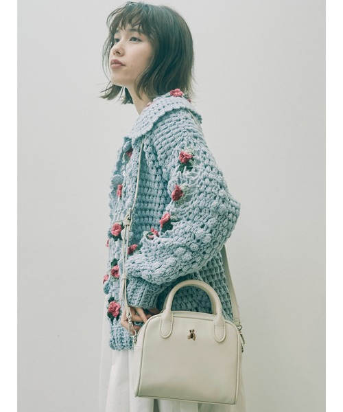 merry jenny（メリージェニー）の「bear刺繍ショルダーbag（ショルダーバッグ・レディース・アイボリー/ブラック/ブルー・FREE）」の10枚目の写真