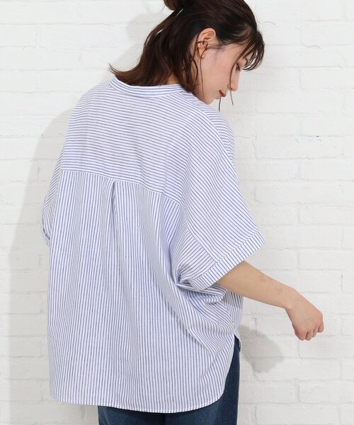 SHOO・LA・RUE(シューラルー)の「◆【洗える】フレンチリネンドルマンスキッパーシャツ(シャツ/ブラウス・レディース・ブラック/イエロー/ホワイト系/ブラック系1/ブラック系2/グリーン系3/サックスブルー系2/ピンク系/ライトパープル/オレンジ系その他4/ダークグリーン系1/レッド系4・00)」の15枚目の写真