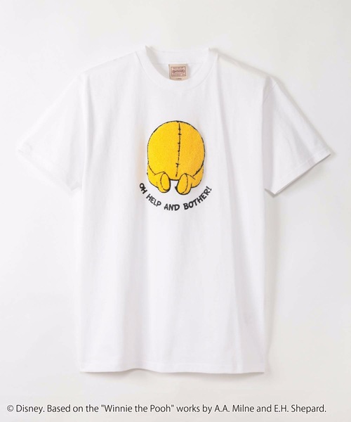 Disney(ディズニー)の「【DISNEY/ディズニー 】くまのプーさん オリジナルデザインTシャツ(Tシャツ/カットソー・メンズ・ホワイト/ホワイト系その他/ダークグリーン/ベージュ/ブルー系その他・MEDIUM/LARGE/SMALL/X-LARGE)」の6枚目の写真