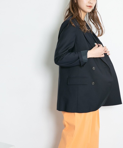 KBF（ケイビーエフ）の「ダブルロングジャケット（テーラードジャケット・レディース・ネイビー/グレー系その他・ONE）」の13枚目の写真