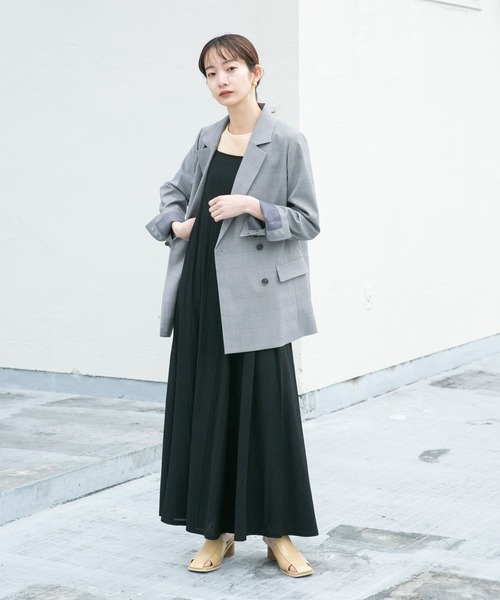 KBF（ケイビーエフ）の「ダブルロングジャケット（テーラードジャケット・レディース・ネイビー/グレー系その他・ONE）」の22枚目の写真