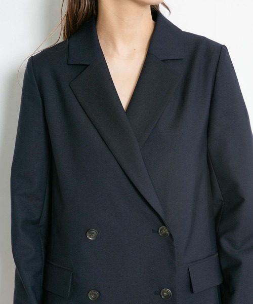 KBF（ケイビーエフ）の「ダブルロングジャケット（テーラードジャケット・レディース・ネイビー/グレー系その他・ONE）」の15枚目の写真