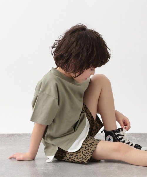 GLOBAL WORK(グローバルワーク)の「ヘビロッTEEレイヤード半袖/キッズ/269162(Tシャツ/カットソー・キッズ・カーキ/ライトブルー/ブラック/ライトイエロー/アイボリー/パープル/オレンジ・100cm/130cm/140cm/150cm/110cm/120cm/160cm)」の4枚目の写真