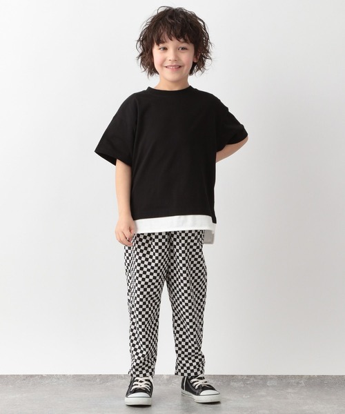 GLOBAL WORK(グローバルワーク)の「ヘビロッTEEレイヤード半袖/キッズ/269162(Tシャツ/カットソー・キッズ・カーキ/ライトブルー/ブラック/ライトイエロー/アイボリー/パープル/オレンジ・100cm/130cm/140cm/150cm/110cm/120cm/160cm)」の8枚目の写真