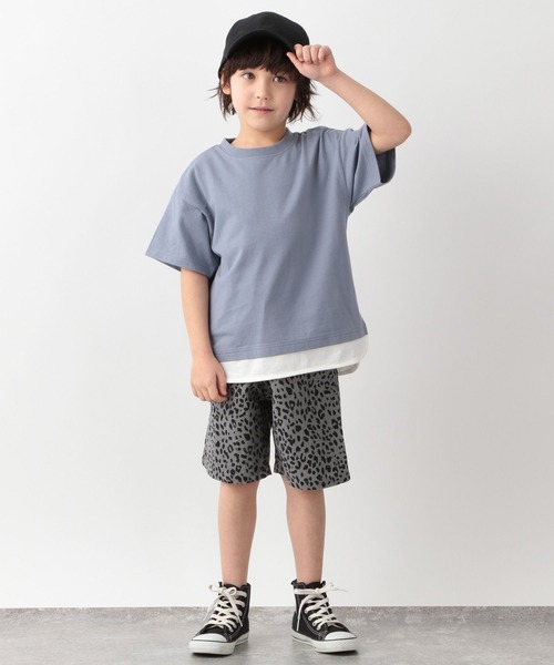 GLOBAL WORK(グローバルワーク)の「ヘビロッTEEレイヤード半袖/キッズ/269162(Tシャツ/カットソー・キッズ・カーキ/ライトブルー/ブラック/ライトイエロー/アイボリー/パープル/オレンジ・100cm/130cm/140cm/150cm/110cm/120cm/160cm)」の16枚目の写真
