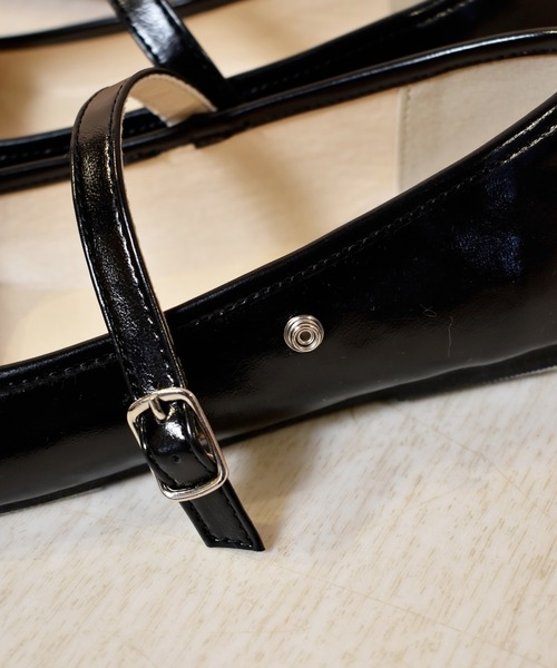 RETRO GIRL（レトロガール）の「ストラップフラットシューズ（パンプス・レディース・ブラック/ベージュ/グリーン・M/L）」の8枚目の写真