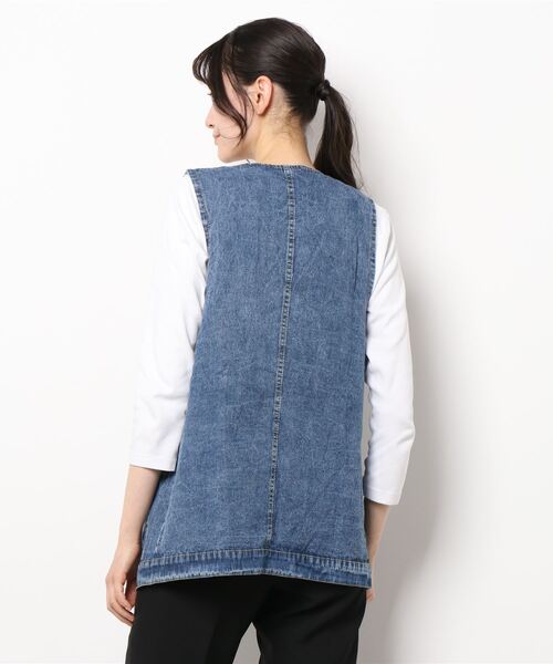 SpRay（スプレイ）の「デニムロングベスト（ベスト・レディース・ブルー・FREE）」の3枚目の写真