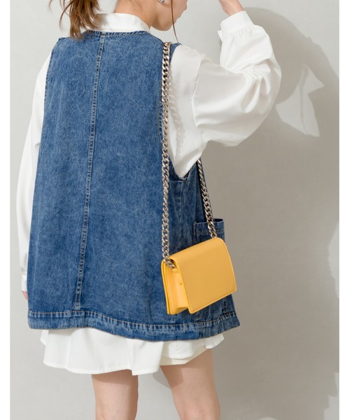 SpRay（スプレイ）の「デニムロングベスト（ベスト・レディース・ブルー・FREE）」の10枚目の写真