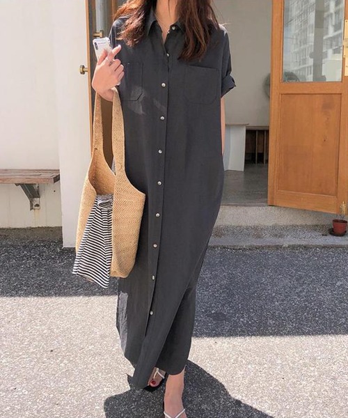 【美品】19ss JACQUEMUS マキシ丈シアーシャツワンピース 黒 美品】19ss JACQUEMUS マキシ丈シアーシャツワンピース 黒