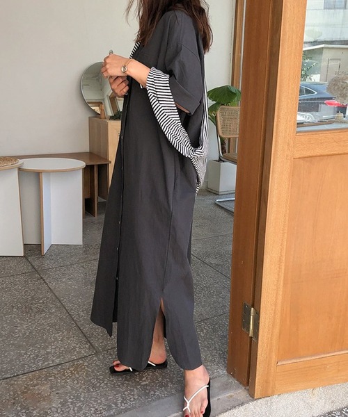 AMOUR BOX（アムールボックス）の「リラックスマキシ丈シャツ