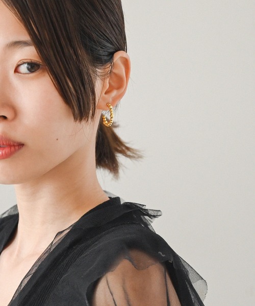 Ambush 両耳　シルバーフープピアス ボール付き 楽天市場】ボール付き フープピアス ステンレス 両耳 2個セット