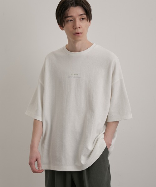 JUNRED（ジュンレッド）の「2カラーポイントハーフスリーブプルオーバー（Tシャツ/カットソー・メンズ・グレー/グリーン/ブルー/ホワイト・M/S/L）」の2枚目の写真