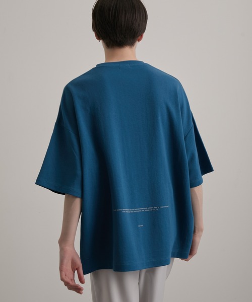 JUNRED（ジュンレッド）の「2カラーポイントハーフスリーブプルオーバー（Tシャツ/カットソー・メンズ・グレー/グリーン/ブルー/ホワイト・M/S/L）」の9枚目の写真