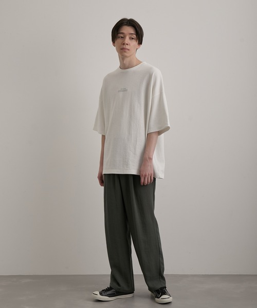 JUNRED（ジュンレッド）の「2カラーポイントハーフスリーブプルオーバー（Tシャツ/カットソー・メンズ・グレー/グリーン/ブルー/ホワイト・M/S/L）」の10枚目の写真