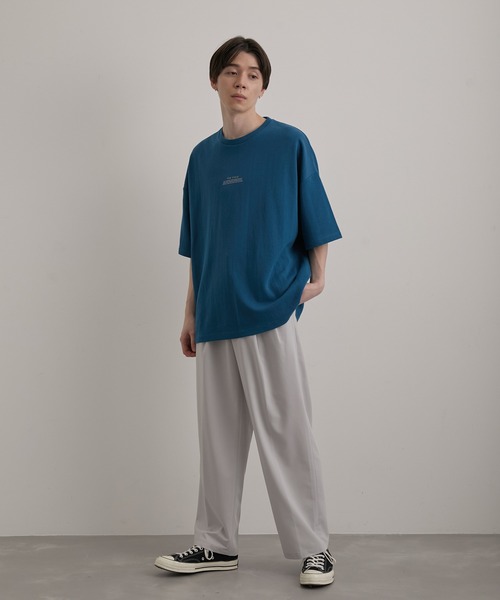 JUNRED（ジュンレッド）の「2カラーポイントハーフスリーブプルオーバー（Tシャツ/カットソー・メンズ・グレー/グリーン/ブルー/ホワイト・M/S/L）」の15枚目の写真