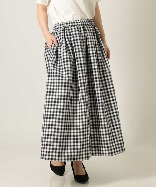 a.v.v(アーヴェヴェ)の「ギンガムチェックボリュームスカート(スカート・レディース・グリーン/ブラック・36/38/40/34/42)」の7枚目の写真