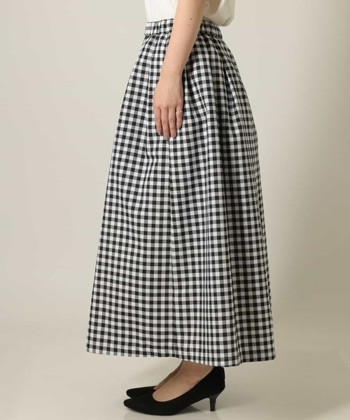 a.v.v(アーヴェヴェ)の「ギンガムチェックボリュームスカート(スカート・レディース・グリーン/ブラック・36/38/40/34/42)」の6枚目の写真