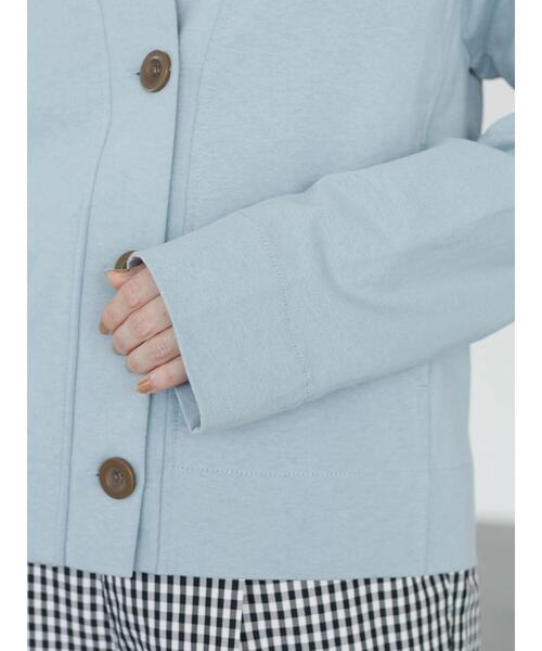 Green　Parks（グリーンパークス）の「カットソーVネックカーディガン（カーディガン/ボレロ・レディース・ライトグレー/ブルー/グリーン・FREE）」の13枚目の写真