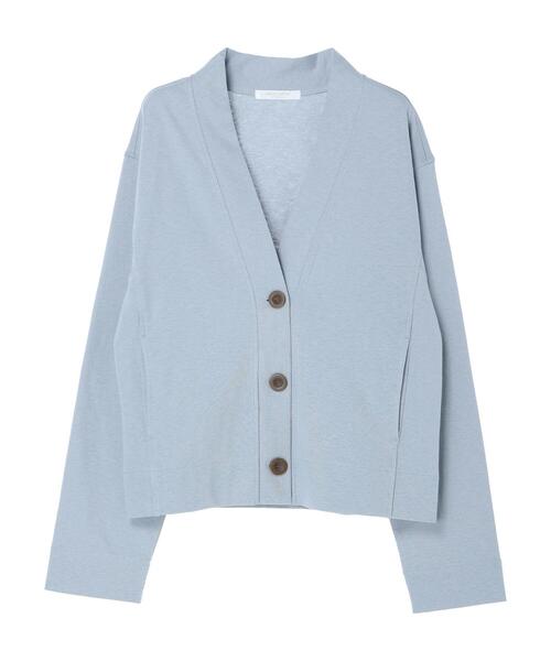 Green　Parks（グリーンパークス）の「カットソーVネックカーディガン（カーディガン/ボレロ・レディース・ライトグレー/ブルー/グリーン・FREE）」の20枚目の写真