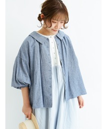 Samansa Mos2 | ギャザーはおりブラウス(シャツ/ブラウス)