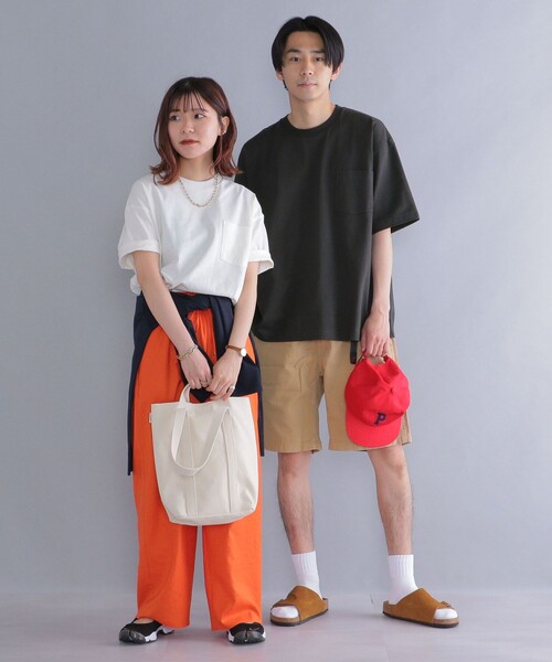 SHIPS（シップス）の「*SHIPS: 〈汗染み防止加工〉 ビッグシルエット ヘビーウェイト ポケット Tシャツ（Tシャツ/カットソー・メンズ・ホワイト/ベージュ/グリーン/ブラック/ネイビー・SMALL/X-LARGE/MEDIUM/LARGE）」の6枚目の写真