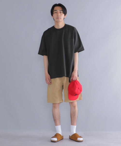 SHIPS（シップス）の「*SHIPS: 〈汗染み防止加工〉 ビッグシルエット ヘビーウェイト ポケット Tシャツ（Tシャツ/カットソー・メンズ・ホワイト/ベージュ/グリーン/ブラック/ネイビー・SMALL/X-LARGE/MEDIUM/LARGE）」の8枚目の写真