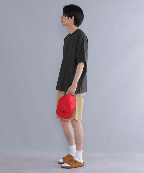 SHIPS（シップス）の「*SHIPS: 〈汗染み防止加工〉 ビッグシルエット ヘビーウェイト ポケット Tシャツ（Tシャツ/カットソー・メンズ・ホワイト/ベージュ/グリーン/ブラック/ネイビー・SMALL/X-LARGE/MEDIUM/LARGE）」の12枚目の写真