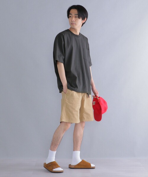 SHIPS（シップス）の「*SHIPS: 〈汗染み防止加工〉 ビッグシルエット ヘビーウェイト ポケット Tシャツ（Tシャツ/カットソー・メンズ・ホワイト/ベージュ/グリーン/ブラック/ネイビー・SMALL/X-LARGE/MEDIUM/LARGE）」の15枚目の写真