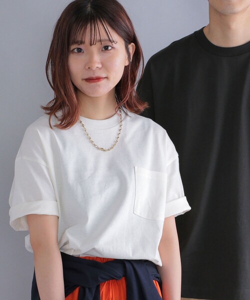 SHIPS（シップス）の「*SHIPS: 〈汗染み防止加工〉 ビッグシルエット ヘビーウェイト ポケット Tシャツ（Tシャツ/カットソー・メンズ・ホワイト/ベージュ/グリーン/ブラック/ネイビー・SMALL/X-LARGE/MEDIUM/LARGE）」の18枚目の写真