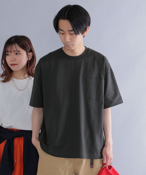 SHIPS（シップス）の「*SHIPS: 〈汗染み防止加工〉 ビッグシルエット ヘビーウェイト ポケット Tシャツ（Tシャツ/カットソー・メンズ・ホワイト/ベージュ/グリーン/ブラック/ネイビー・SMALL/X-LARGE/MEDIUM/LARGE）」の19枚目の写真