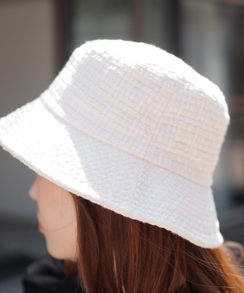 LIPSERVICE(リップサービス)の「spring tweedバケットハット(ハット・レディース・ブラック/アイボリー・FREE)」の3枚目の写真