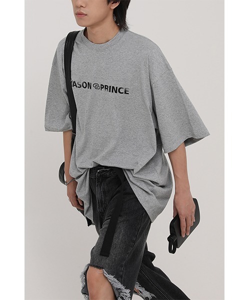 MASONPRINCE(メイソンプリンス)の「6カラー オーバサイズフロントロゴプリントTシャツ DT3125 【MASONPRINCE】(Tシャツ/カットソー・メンズ・ブラック/ダークグリーン/グレー/ピンク/アイボリー/ダークグレー・S/M/L)」の3枚目の写真