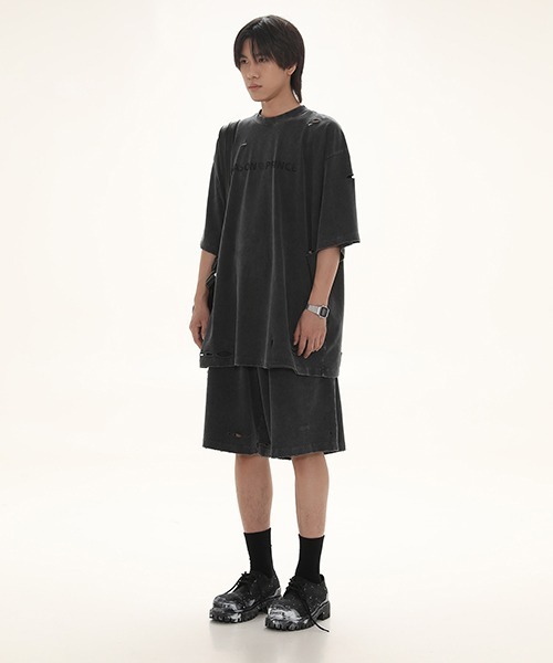 MASONPRINCE(メイソンプリンス)の「6カラー オーバサイズフロントロゴプリントTシャツ DT3125 【MASONPRINCE】(Tシャツ/カットソー・メンズ・ブラック/ダークグリーン/グレー/ピンク/アイボリー/ダークグレー・S/M/L)」の19枚目の写真