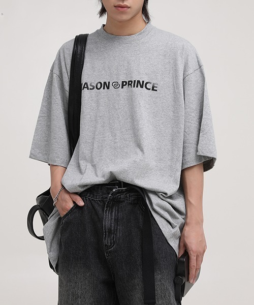 MASONPRINCE(メイソンプリンス)の「6カラー オーバサイズフロントロゴプリントTシャツ DT3125 【MASONPRINCE】(Tシャツ/カットソー・メンズ・ブラック/ダークグリーン/グレー/ピンク/アイボリー/ダークグレー・S/M/L)」の14枚目の写真