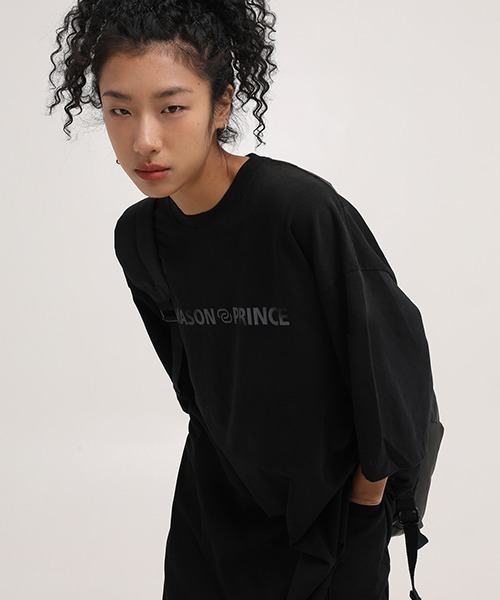 MASONPRINCE(メイソンプリンス)の「6カラー オーバサイズフロントロゴプリントTシャツ DT3125 【MASONPRINCE】(Tシャツ/カットソー・メンズ・ブラック/ダークグリーン/グレー/ピンク/アイボリー/ダークグレー・S/M/L)」の12枚目の写真