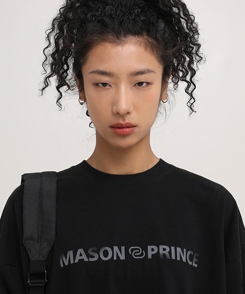 MASONPRINCE(メイソンプリンス)の「6カラー オーバサイズフロントロゴプリントTシャツ DT3125 【MASONPRINCE】(Tシャツ/カットソー・メンズ・ブラック/ダークグリーン/グレー/ピンク/アイボリー/ダークグレー・S/M/L)」の8枚目の写真