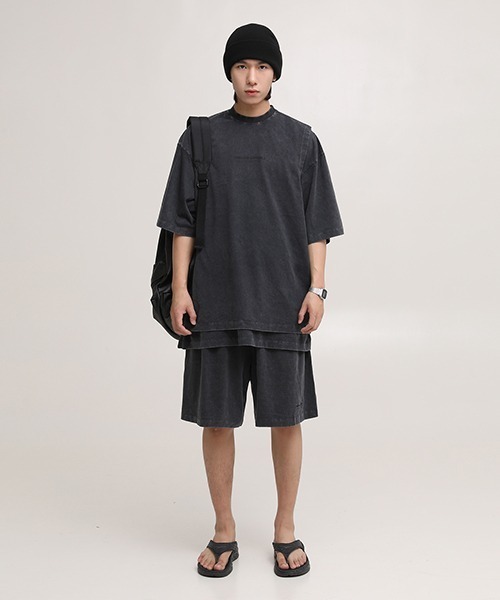 MASONPRINCE(メイソンプリンス)の「6カラー オーバサイズフロントロゴプリントTシャツ DT3125 【MASONPRINCE】(Tシャツ/カットソー・メンズ・ブラック/ダークグリーン/グレー/ピンク/アイボリー/ダークグレー・S/M/L)」の18枚目の写真