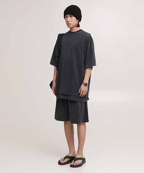 MASONPRINCE(メイソンプリンス)の「6カラー オーバサイズフロントロゴプリントTシャツ DT3125 【MASONPRINCE】(Tシャツ/カットソー・メンズ・ブラック/ダークグリーン/グレー/ピンク/アイボリー/ダークグレー・S/M/L)」の16枚目の写真