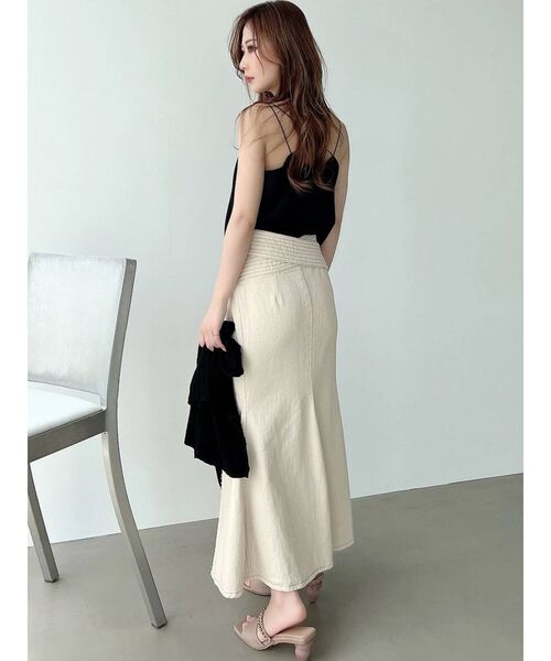 RESEXXY(リゼクシー)の「バイカラーステッチハイウエストスカート(スカート・レディース・オフホワイト/インディゴブルー・SMALL/MEDIUM)」の22枚目の写真