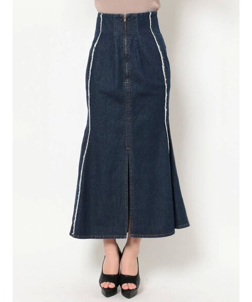 RESEXXY(リゼクシー)の「バイカラーステッチハイウエストスカート(スカート・レディース・オフホワイト/インディゴブルー・SMALL/MEDIUM)」の16枚目の写真